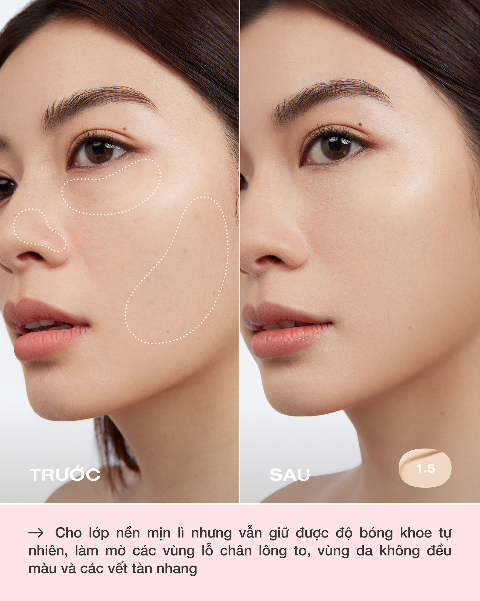 Phấn Nước Mịn Lì Lâu Trôi OFÉLIA Uncovered Longwear Cushion SPF50+/PA++++